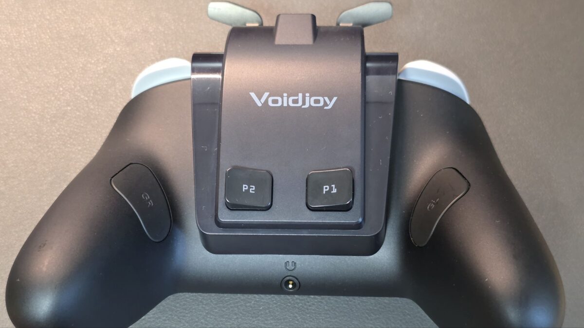 Switch 2用Proコントローラーに誤って取り付けたVOIDJOYと背面のGL・GR